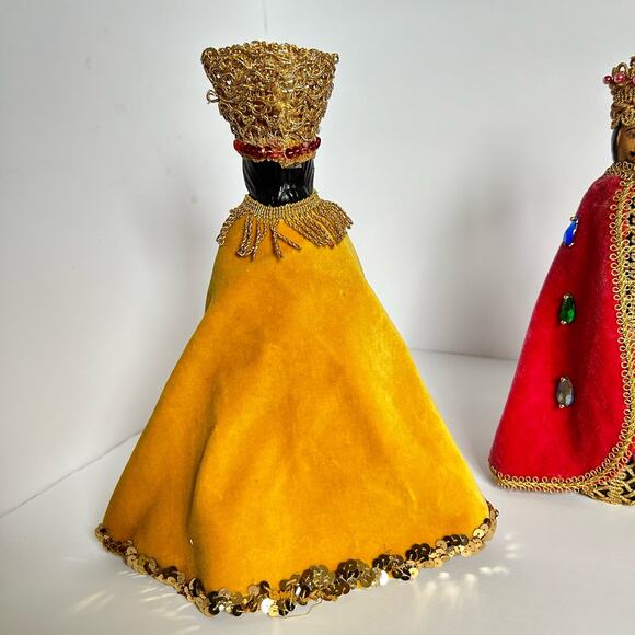 Vintage Mrs. Butterworth Three Wise Men Handmade Decorated Costume Jewlery - Picture 9 of 14